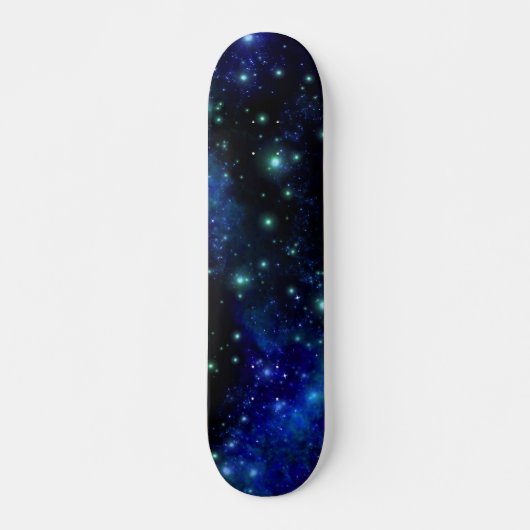 blauw galaxy skateboard (Voorkant)