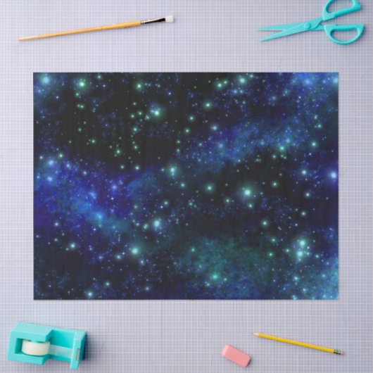 Blauw galaxy-weefselpapier tissuepapier (Craft)