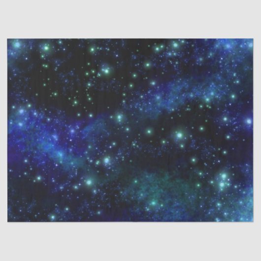 Blauw galaxy-weefselpapier tissuepapier (Voorkant)