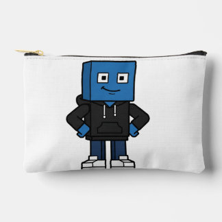 Blauw Gaming Blok Karakter Kleine Zak, Gamer Pen Etui