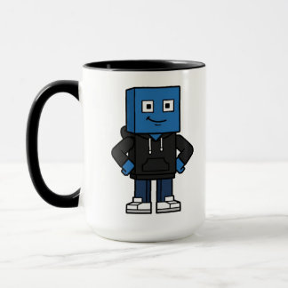 Blauw Gaming Blok Karakter Koffiemok, Aangepaste G Mok