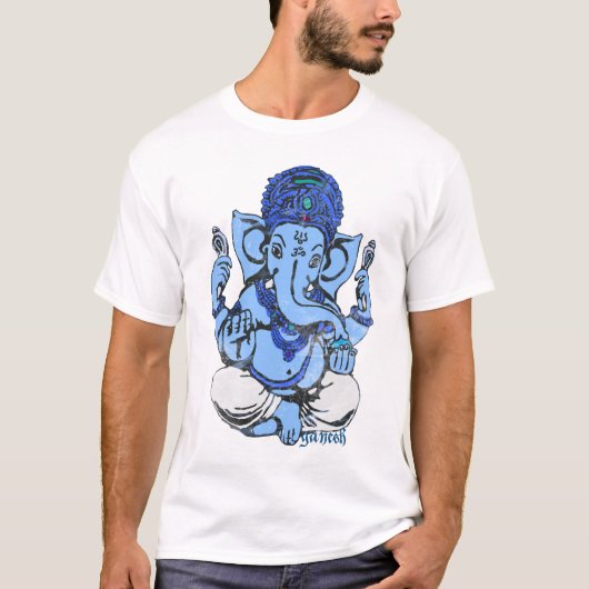 blauw ganesh t-shirt (Voorkant)