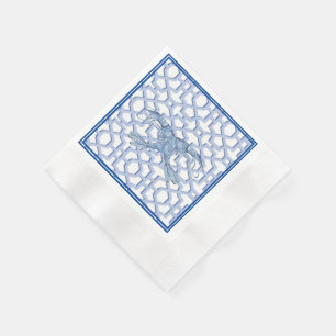 Blauw garnaal Napkin Servet