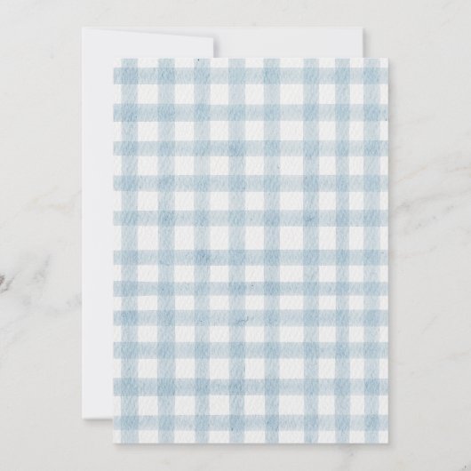 Blauw Gat in Een Golfkar Verjaardagsuitnodiging Kaart (Achterkant)