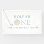 Blauw gat in een verjaardagsfeestbanner spandoek (Horizontaal)