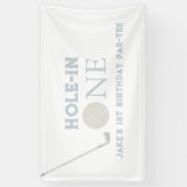 Blauw gat in een verjaardagsfeestbanner spandoek (Verticaal)