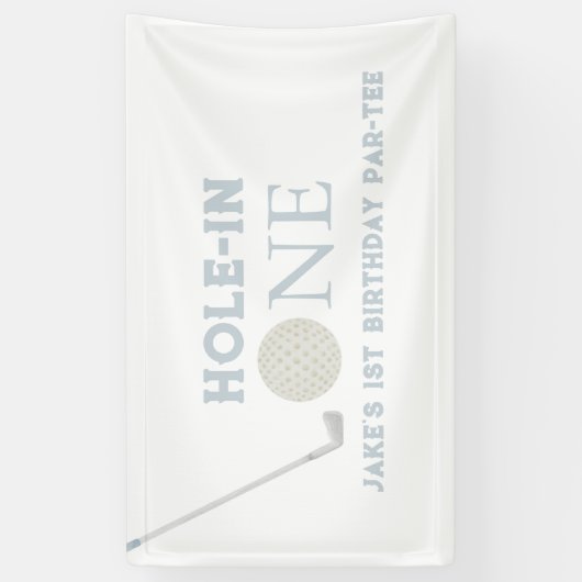 Blauw gat in een verjaardagsfeestbanner spandoek (Verticaal)