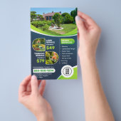 Blauw Gazon Verzorging Landschapsarchitectuur Snoe Flyer (Hand)
