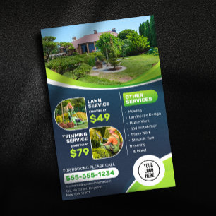 Blauw Gazon Verzorging Landschapsarchitectuur Snoe Flyer