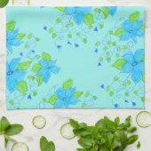 Blauw Geaccentueerd in groen Theedoek (Gevouwen)