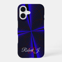 Blauw geaccentueerd klaverblad geometrische iPhone
