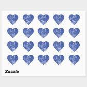 Blauw Gebakken met Liefde Zelfgemaakte Bakken Logo Hart Sticker (Vel)