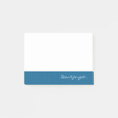 Blauw Gebloemd Niet Vergeten Post-it® Notes (Voorkant)
