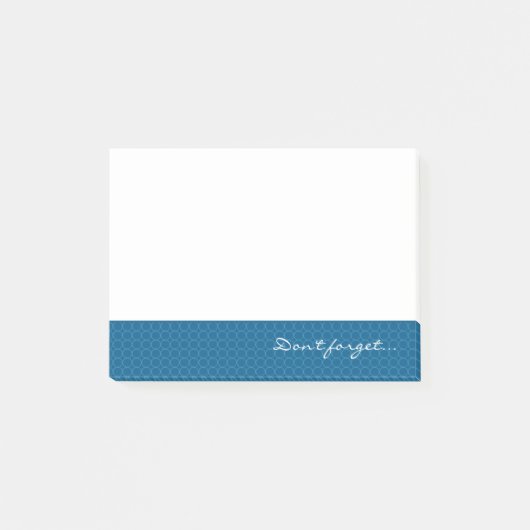 Blauw Gebloemd Niet Vergeten Post-it® Notes (Voorkant)