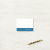Blauw Gebloemd Niet Vergeten Post-it® Notes (Op bureau)