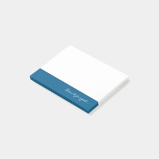 Blauw Gebloemd Niet Vergeten Post-it® Notes (Schuin)
