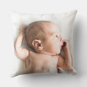 Blauw Geboorte Statistieken Baby Kinderkussen Kussen (Achterkant)