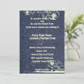 Blauw geboost leder en kreukhout kaart (Staand voorkant)