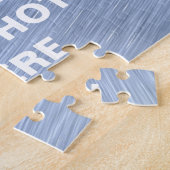 Blauw geborsteld metaal getextureerd legpuzzel (Zijkant)