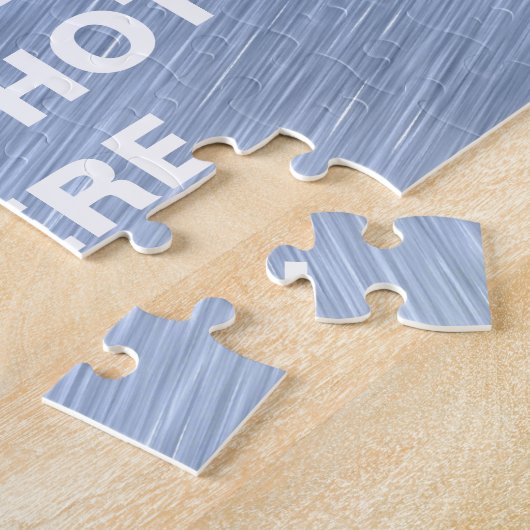 Blauw geborsteld metaal getextureerd legpuzzel (Zijkant)