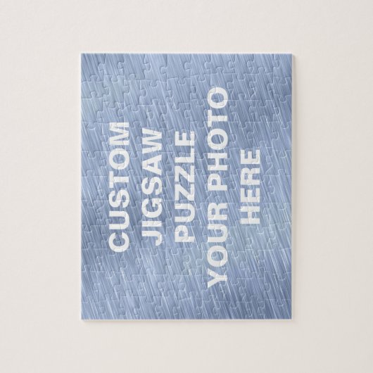 Blauw geborsteld metaal getextureerd legpuzzel (Verticaal)