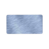 Blauw geborsteld metaal geweven etiket (Voorkant)