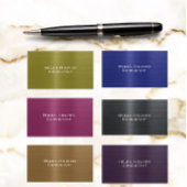 Blauw Geborsteld Metaal Metaal Roestvrij Staal Visitekaartje