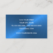 Blauw geborsteld metalen glans visitekaartje (Achterkant)