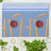 Blauw gebowld bij cricket, schotel handdoek (Gevouwen)
