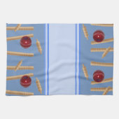 Blauw gebowld bij cricket, schotel handdoek (Horizontaal)