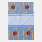 Blauw gebowld bij cricket, schotel handdoek (Verticaal)