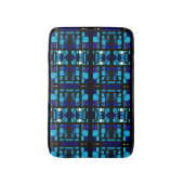 Blauw gebrand glas badmat (Voorkant Verticaal)