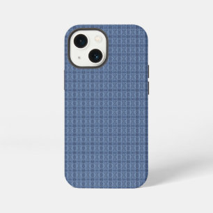 Blauw gebreid patroon iPhone 13 mini hoesje