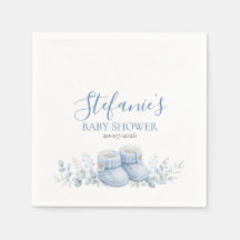 Blauw Gebreide Babyschoentjes Baby Borrelnootjes P