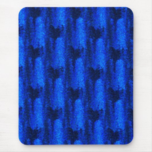 Blauw gebroken glazen patroon muismat (Voorkant)