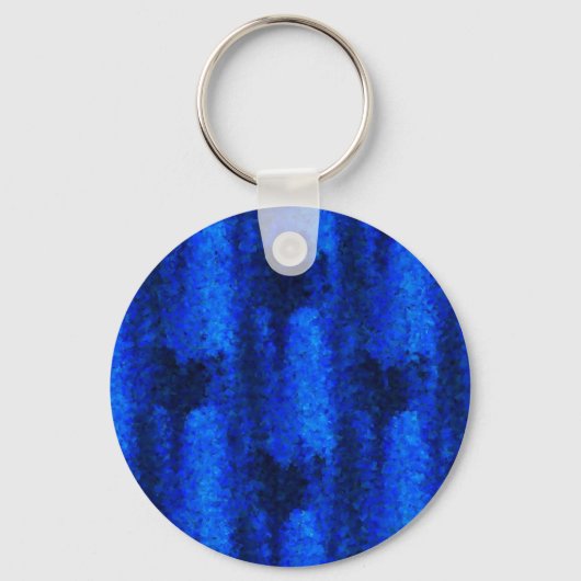Blauw gebroken glazen patroon sleutelhanger (Voorkant)