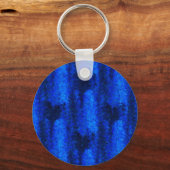 Blauw gebroken glazen patroon sleutelhanger (Voorkant)
