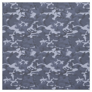 Blauw gecamoufleerd Camo Militair Stadspatroon Stof