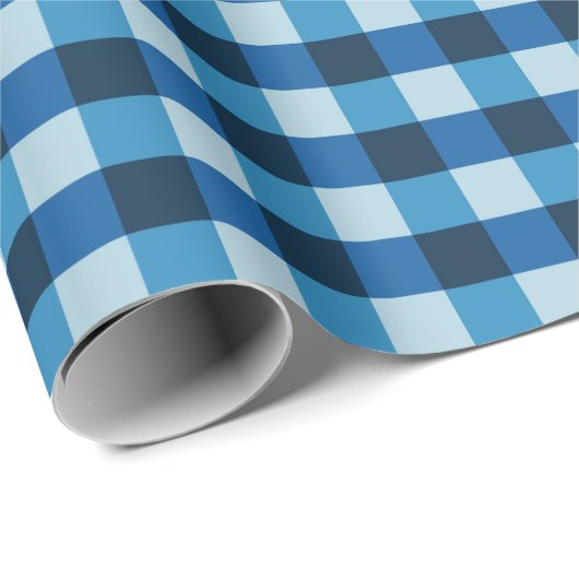 Blauw gecontroleerd cadeaupapier (Rol Hoek)