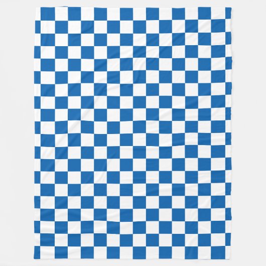 Blauw gecontroleerd fleece deken (Voorkant)