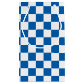 Blauw gecontroleerd klein cadeauzakje (Achterkant)