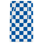 Blauw gecontroleerd klein cadeauzakje (Voorkant)