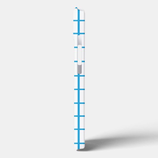 Blauw gecontroleerd monogram Case-Mate iPhone case (Achterkant / Links)