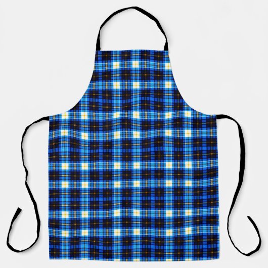 Blauw gecontroleerd schort (Voorkant)