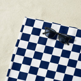 Blauw gecontroleerd strandlaken