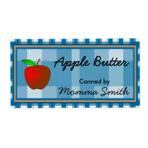 Blauw Gecontroleerde Apple Custom Inblikken Labels