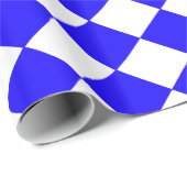 Blauw gecontroleerde vlag cadeaupapier (Rol Hoek)