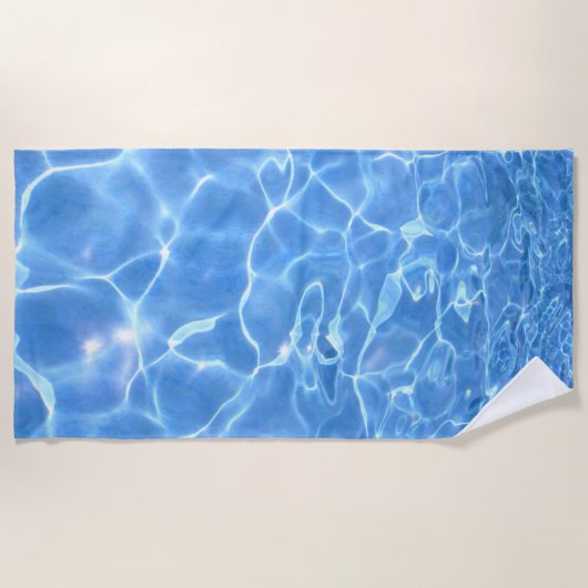 Blauw gedemonteerd water strandlaken (Voorkant)