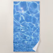 Blauw gedemonteerd water strandlaken (Voorkant)