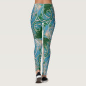 Blauw gedraaid leggings (Achterkant)